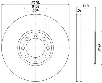 Тормозной диск (HELLA: 8DD 355 117-491)