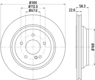 Тормозной диск (HELLA: 8DD 355 115-391)