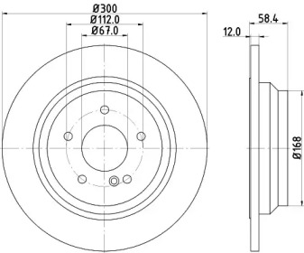 Тормозной диск (HELLA: 8DD 355 115-411)