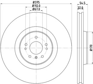 Тормозной диск (HELLA: 8DD 355 121-511)