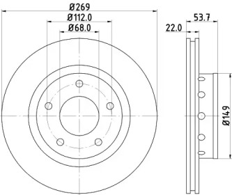 Тормозной диск (HELLA: 8DD 355 115-442)