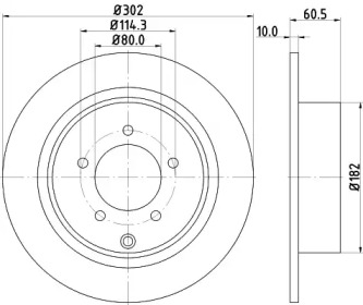 Тормозной диск (HELLA: 8DD 355 115-491)