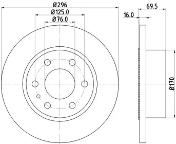 Тормозной диск (HELLA: 8DD 355 115-521)