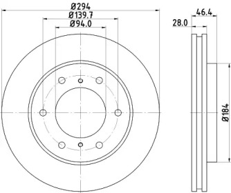 Тормозной диск (HELLA: 8DD 355 115-731)