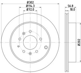 Тормозной диск (HELLA: 8DD 355 115-791)