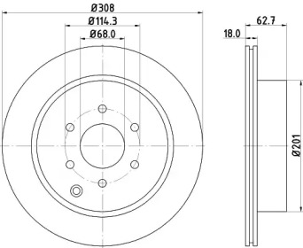 Тормозной диск (HELLA: 8DD 355 115-851)