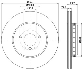 Тормозной диск (HELLA: 8DD 355 123-231)