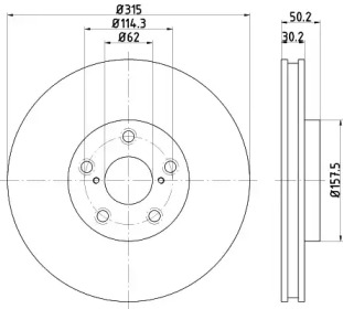 Тормозной диск (HELLA: 8DD 355 122-241)