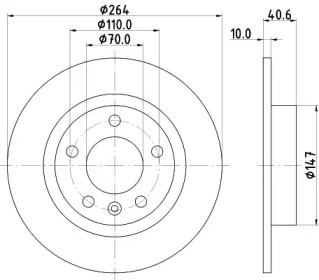 Тормозной диск (HELLA: 8DD 355 118-171)