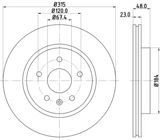 Тормозной диск (HELLA: 8DD 355 129-101)