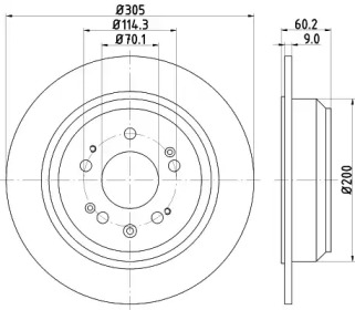 Тормозной диск (HELLA: 8DD 355 116-111)