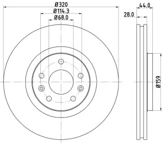 Тормозной диск (HELLA: 8DD 355 124-181)