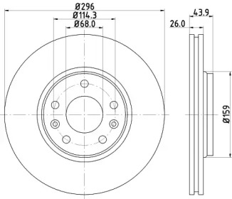 Тормозной диск (HELLA: 8DD 355 129-131)