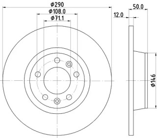 Тормозной диск (HELLA: 8DD 355 116-171)