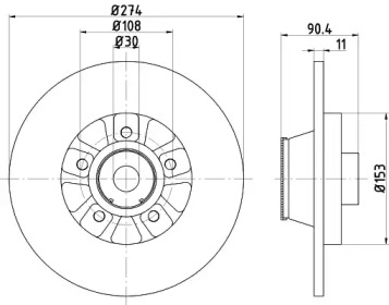 Тормозной диск (HELLA: 8DD 355 120-571)