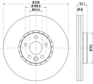 Тормозной диск (HELLA: 8DD 355 116-181)