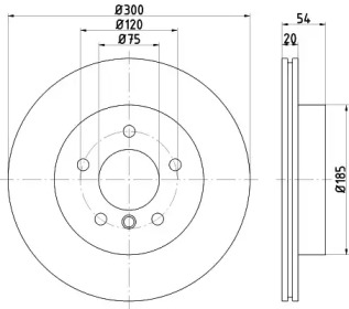 Тормозной диск (HELLA: 8DD 355 123-011)