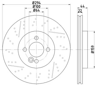 Тормозной диск (HELLA: 8DD 355 123-611)