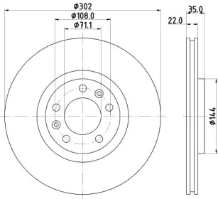 Тормозной диск (HELLA: 8DD 355 116-231)