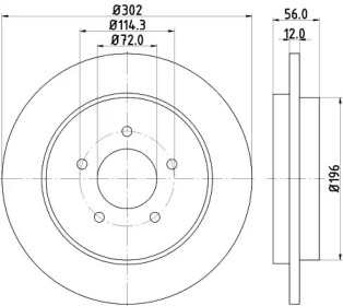 Тормозной диск (HELLA: 8DD 355 116-271)