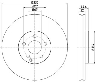 Тормозной диск (HELLA: 8DD 355 120-961)