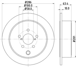 Тормозной диск (HELLA: 8DD 355 116-421)