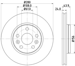 Тормозной диск (HELLA: 8DD 355 116-451)