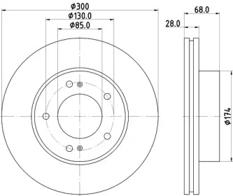 Тормозной диск (HELLA: 8DD 355 116-461)