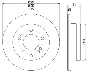 Тормозной диск (HELLA: 8DD 355 122-211)