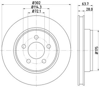 Тормозной диск (HELLA: 8DD 355 119-241)