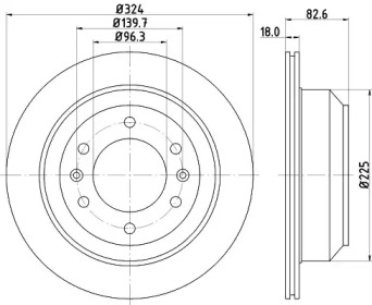 Тормозной диск (HELLA: 8DD 355 116-491)