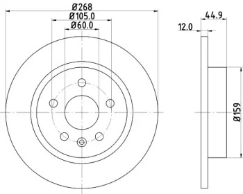 Тормозной диск (HELLA: 8DD 355 116-581)