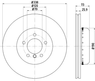 Тормозной диск (HELLA: 8DD 355 120-861)