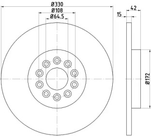 Тормозной диск (HELLA: 8DD 355 116-711)