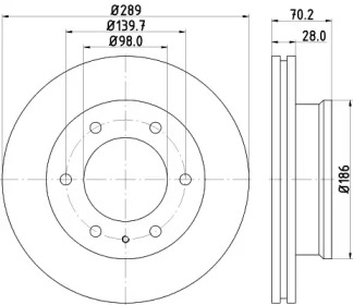 Тормозной диск (HELLA: 8DD 355 116-841)