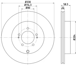 Тормозной диск (HELLA: 8DD 355 116-881)