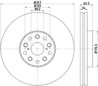 Тормозной диск (HELLA: 8DD 355 116-921)