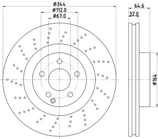 Тормозной диск (HELLA: 8DD 355 116-951)