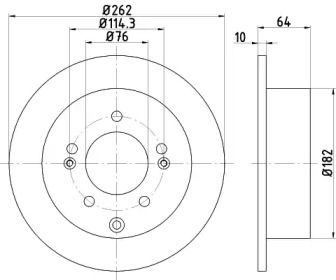 Тормозной диск (HELLA: 8DD 355 125-301)