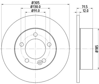 Тормозной диск (HELLA: 8DD 355 117-141)