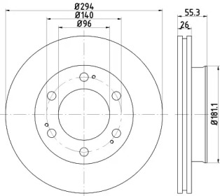 Тормозной диск (HELLA: 8DD 355 117-161)