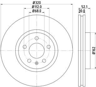 Тормозной диск (HELLA: 8DD 355 129-231)