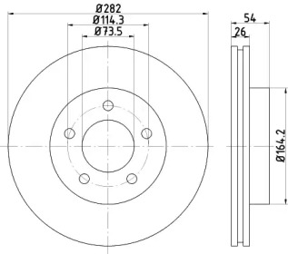 Тормозной диск (HELLA: 8DD 355 117-211)