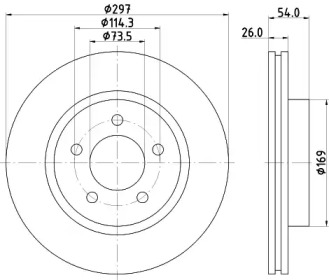 Тормозной диск (HELLA: 8DD 355 117-221)