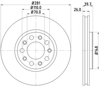 Тормозной диск (HELLA: 8DD 355 117-231)