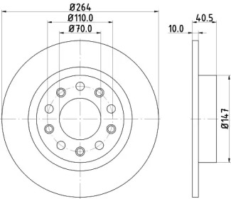 Тормозной диск (HELLA: 8DD 355 117-241)