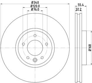 Тормозной диск (HELLA: 8DD 355 129-251)