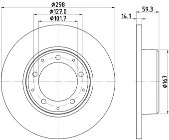 Тормозной диск (HELLA: 8DD 355 117-271)