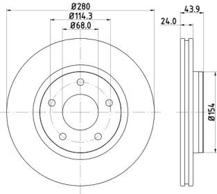 Тормозной диск (HELLA: 8DD 355 117-321)