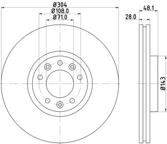 Тормозной диск (HELLA: 8DD 355 117-331)